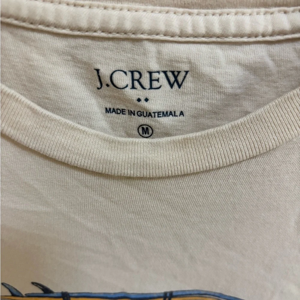 J.Crew Cream Tee‎ with Yellow Graphic